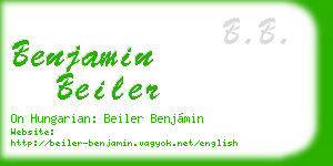 benjamin beiler business card