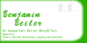 benjamin beiler business card